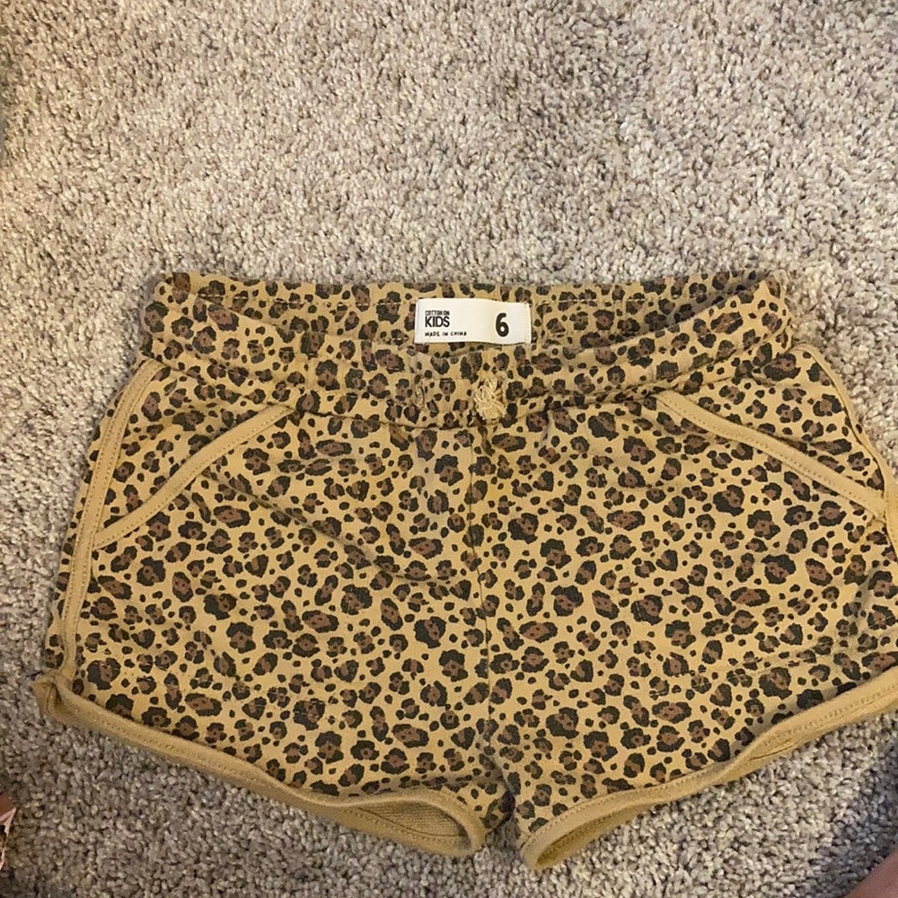Cheetah shorts girls 6